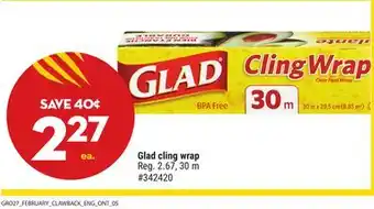 Giant Tiger Glad cling wrap offer