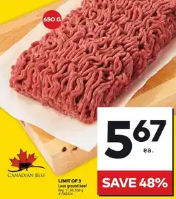 Giant Tiger Lean ground beef offer