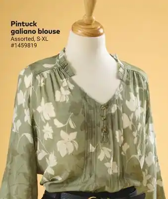 Giant Tiger Pintuck galiano blouse offer