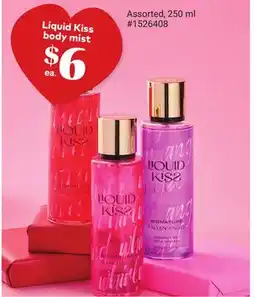 Giant Tiger Liquid Kiss body mist offer