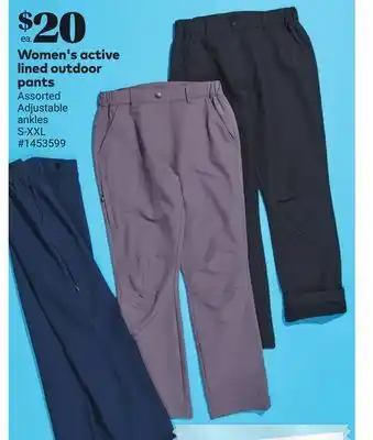 Giant Tiger Women's active lined outdoor pants offer