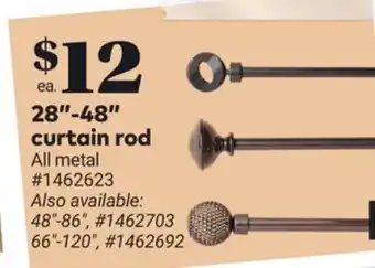 Giant Tiger 28-48 curtain rod offer