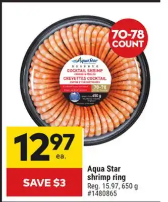 Giant Tiger Aqua Star shrimp ring offer