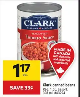 Giant Tiger Clark canned beans offer