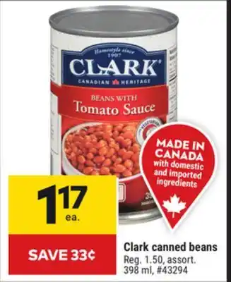 Giant Tiger Clark canned beans offer