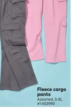 Giant Tiger Fleece cargo pants offer