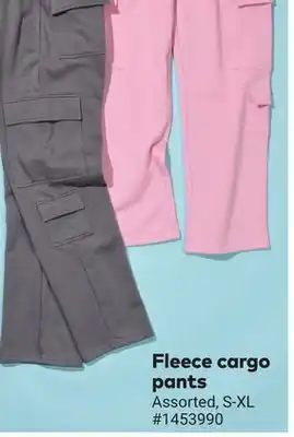 Giant Tiger Fleece cargo pants offer