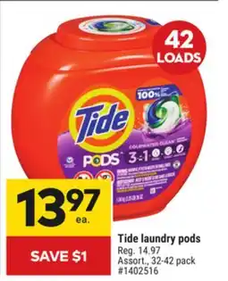 Giant Tiger Tide laundry pods offer