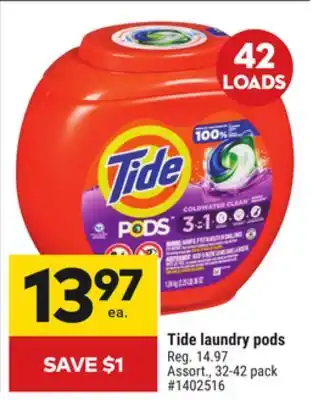 Giant Tiger Tide laundry pods offer