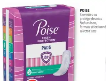 Familiprix POISE Pads or liners, selected sizes offer