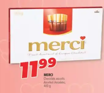 Familiprix MERCI Assorted chocolates, 400 g offer