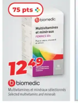 Familiprix Biomedic Selected multivitamins and minerals offer