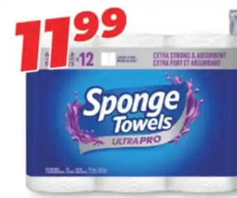 Familiprix SPONGE TOWELS, Ultra Pro, Paper towels, 6 double rolls or SCOTTIES, Ultra Soft, Tissues, 4 packs offer