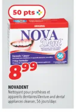 Familiprix NOVADENT, Denture and 50 pts cleanser, 56 days offer