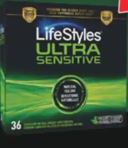 Familiprix Lifestyles long lasting lubrication condoms 36un offer