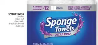 Familiprix SPONGE TOWELS Ultra Pro, Essuie-tout Paper towels, 6 rouleaux doubles offer