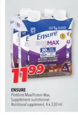 Familiprix ENSURE Protein Max, Nutritional supplement, 4 x 330 ml offer