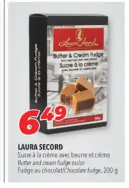 Familiprix LAURA SECORD Butter and cream fudge or Chocolate fudge, 200 g offer