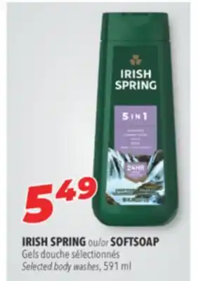 Familiprix IRISH SPRING or SOFTSOAP Selected body washes, 591 ml offer