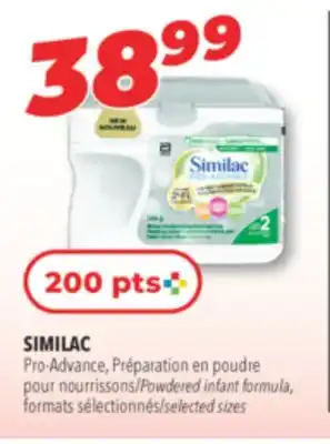 Familiprix SIMILAC Pro-Advance Powdered infant formula offer