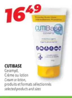 Familiprix CUTIBASE Ceramyd, Cream or lotion, selected products and sizes offer