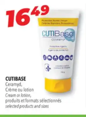 Familiprix CUTIBASE Ceramyd, Cream or lotion, selected products and sizes offer