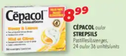 Familiprix CÉPACOL or STREPSILS, Pastilles/Lozenges, 24 Or 36 units offer