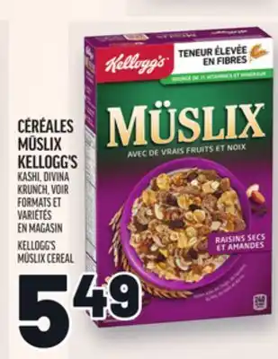 Metro CÉRÉALES MÜSLIX KELLOGG'S | KELLOGG'S MÜSLIX CEREAL offer