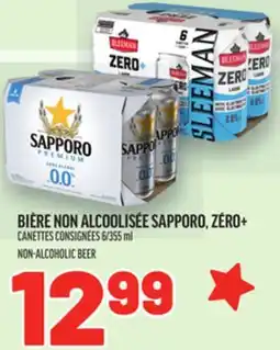 Metro BIÈRE NON ALCOOLISÉE SAPPORO, ZÉRO+ | NON-ALCOHOLIC BEER offer