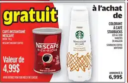 Metro COLORANT À CAFÉ STARBUCKS | STARBUCKS COFFEE WHITENER offer