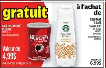 Metro COLORANT À CAFÉ STARBUCKS | STARBUCKS COFFEE WHITENER offer