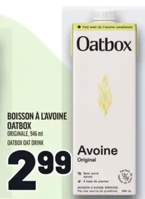 Metro BOISSON À L'AVOINE OATBOX | OATBOX OAT DRINK offer