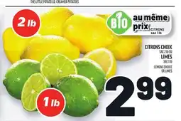 Metro CITRONS CHOIX LIMES | LEMONS CHOICE OR LIMES offer