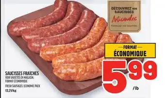 Metro SAUCISSES FRAÎCHES | FRESH SAUSAGES offer