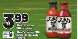 Metro STUBB'S SAUCE BBQ FUMÉE DE MESQUITE | STUBB'S SAUCE BBQ ORIGINALE offer