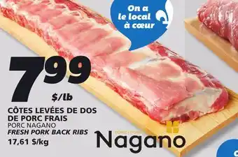 IGA PORC NAGANO FRESH PORK BACK RIBS offer