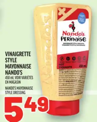 Metro VINAIGRETTE STYLE MAYONNAISE NANDO'S | NANDO'S MAYONNAISE STYLE DRESSING offer