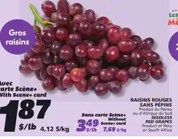 IGA SEEDLESS RED GRAPES offer