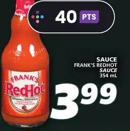 IGA FRANK'S REDHOT SAUCE offer