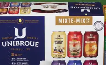 IGA UNIBROUE CAISSE MIXTE BEER offer