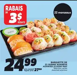 IGA ASSORTED 22-SUSHI TRAY offer