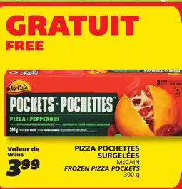 IGA McCAIN FROZEN PIZZA POCKETS offer