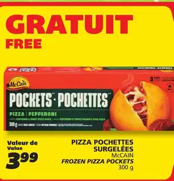 IGA McCAIN FROZEN PIZZA POCKETS offer