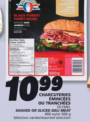 IGA OLYMEL SHAVED OR SLICED DELI MEAT offer