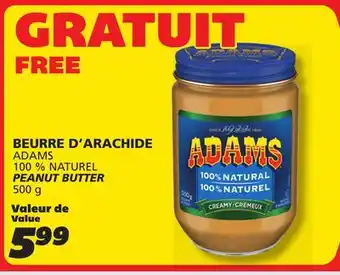 IGA ADAMS PEANUT BUTTER offer