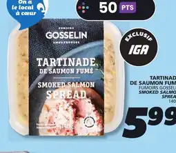 IGA FUMOIRS GOSSELI SMOKED SALMON SPREAD offer