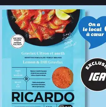 IGA RICARDO FROZEN SALMON GRAVLAX offer