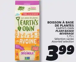 IGA EARTH'S OWN PLANT-BASED BEVERAGE offer