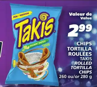 IGA TAKIS ROLLED TORTILLA CHIPS offer