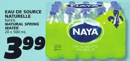 IGA NAYA NATURAL SPRING WATER offer